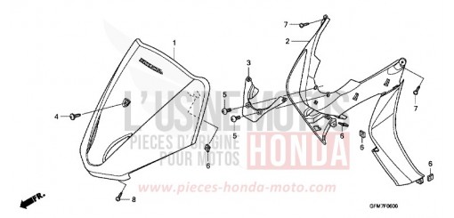 GAINE DE PROTECTION AVANT NHX110WH8 de 2008
